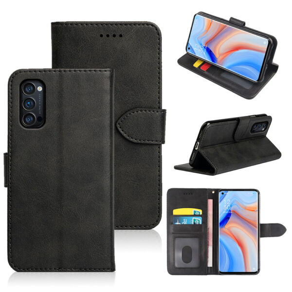 OPPO Reno Serie PU Kalbsleder Mode Handyhülle OPPO Reno4 5G #1703