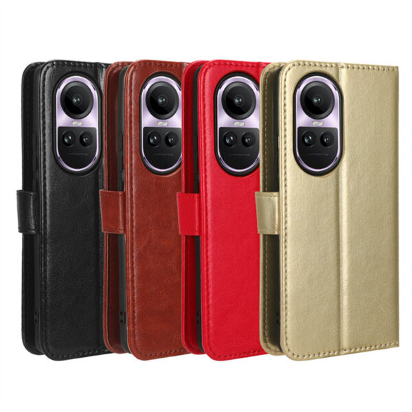 OPPO Reno Serie OPPO Reno10 Pro 5G Handyhülle Crazy Horse Leder Klassisch #1709