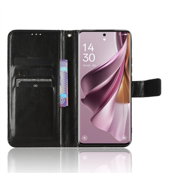 OPPO Reno Serie OPPO Reno10 Pro 5G Handyhülle Crazy Horse Leder Klassisch #1709 – Bild 3